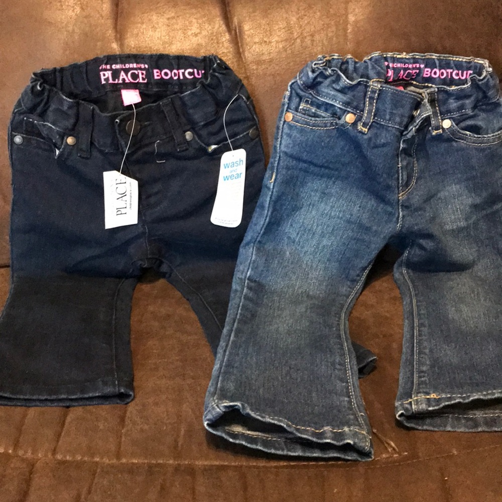 2 pairs bootcut toddler girl jeans